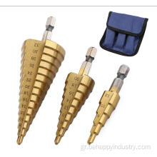 3pcs High-Speed ​​Step Step Drill Bit Σετ